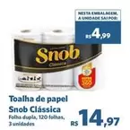 Oferta de Snob - Toalha De Papel por R$14,97 em Sam's Club