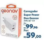 Oferta de Power - Carregador Super  Duo Geonav por R$59 em Sam's Club