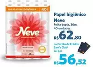 Oferta de Neve - Papel Higiênico por R$62,8 em Sam's Club