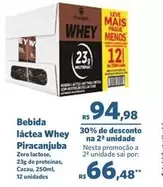 Oferta de Piracanjuba - Bebida Lactea Whey por R$94,98 em Sam's Club