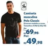 Oferta de Polo - Camiseta Masculina Classic por R$49,98 em Sam's Club