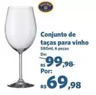 Oferta de Conjunto De Taças Para Vinho por R$69,98 em Sam's Club