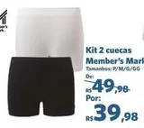 Oferta de Member's Mark - Kit 2 Cuecas por R$39,98 em Sam's Club