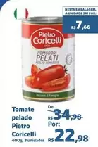 Oferta de Pietro Coricelli - Tomate Pelado por R$22,98 em Sam's Club