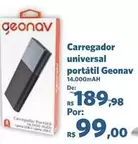 Oferta de Carregador Universal Portatil Geonav por R$99 em Sam's Club