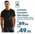 Oferta de Polo - Camiseta Masculina Classic por R$49,98 em Sam's Club