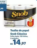 Oferta de Snob - Toalha De Papel Clássica por R$14,97 em Sam's Club