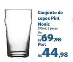 Oferta de De   - Conjunto De Copos Pint por R$44,98 em Sam's Club