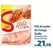 Oferta de Sadia - Filé De Peito De Frango por R$21,98 em Sam's Club