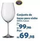 Oferta de Conjunto De Taças Para Vinho por R$69,98 em Sam's Club