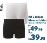 Oferta de Member's Mark - Kit 2 Cuecas por R$39,98 em Sam's Club