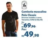 Oferta de Polo - Camiseta Masculina Classic por R$49,98 em Sam's Club