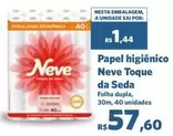 Oferta de Neve - Papel Higiênico Toque Da Seda por R$57,6 em Sam's Club