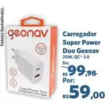 Oferta de Power - Carregador Super  Duo Geonav por R$59 em Sam's Club