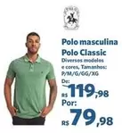 Oferta de Polo - Polo Masculina Classic por R$79,98 em Sam's Club