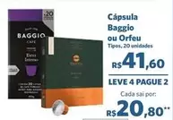 Oferta de Baggio - Cápsula ou Orfeu por R$41,6 em Sam's Club