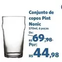 Oferta de De   - Conjunto De Copos Pint Nonic por R$44,98 em Sam's Club