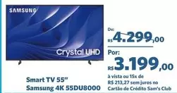 Oferta de Samsung - Smart Tv 55" 4k 55du8000 por R$3199 em Sam's Club