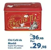 Oferta de Cha Café Da Manha por R$29,98 em Sam's Club