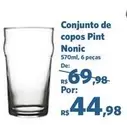 Oferta de De   - Conjunto de copos Pint Nonic por R$44,98 em Sam's Club