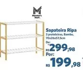 Oferta de Sapateira Ripa por R$199,98 em Sam's Club