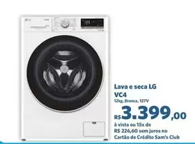 Oferta de LG - Lava E Seca Lg Vc4 por R$3399 em Sam's Club