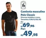 Oferta de Polo - Camiseta Masculina Classic por R$49,98 em Sam's Club