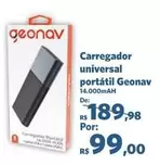 Oferta de Carregador Universal Portatil Geonav por R$99 em Sam's Club