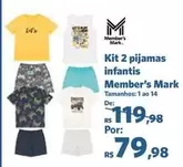 Oferta de Kit 2 Pijamas Infantis por R$79,98 em Sam's Club