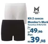 Oferta de Kit 2 Cuecas por R$39,98 em Sam's Club