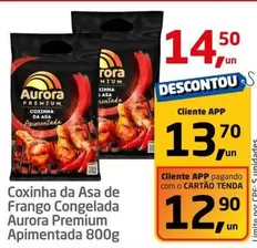 Oferta de Aurora - Coxinha Da Asa De Frango Congelada Premium Apimentada por R$14,5 em Tenda Atacado