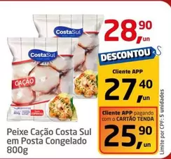 Oferta de Costa sul - Peixe Cação por R$28,9 em Tenda Atacado