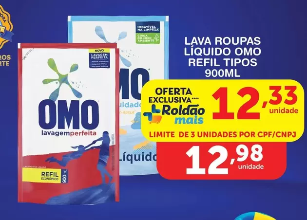 Oferta de Novo - Lava Roupas Líquido Refil Tipos por R$12,98 em Roldão