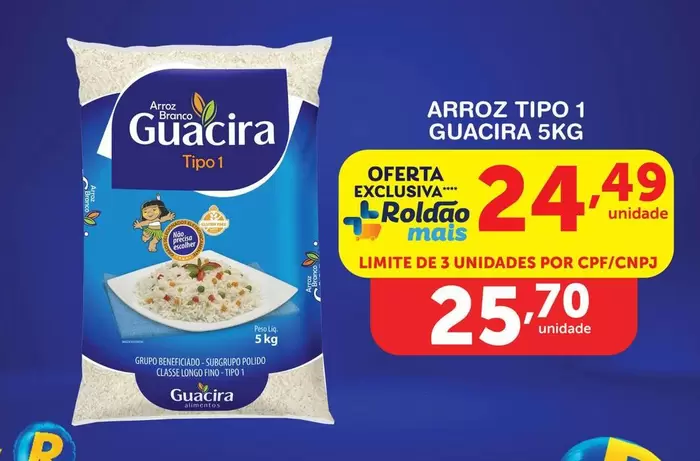 Oferta de Guacira - Arroz por R$24,49 em Roldão