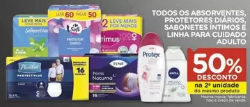 Oferta de Leve - Todos Os Absorventes, Protetores Diarios, Sabonetes Intimose E Linha Para Cuidado em Carrefour