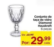 Oferta de Hauskraft - Conjunto de taça de vidro Diamond por R$29,99 em Carrefour