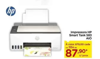 Oferta de HP - Impressora Smart Tank 583 AIO por R$87,9 em Carrefour