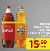 Oferta de Coca-Cola - Bipack , Original + Fanta Laranja por R$15,99 em Carrefour