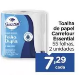 Oferta de Carrefour - Toalha De Papel Essential por R$7,29 em Carrefour