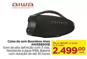 Oferta de Caixa de som Boombox AWSBBSO18 por R$2499 em Carrefour