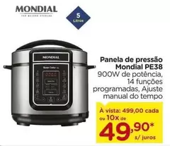 Oferta de Mondial - Panela De Pressão por R$499 em Carrefour