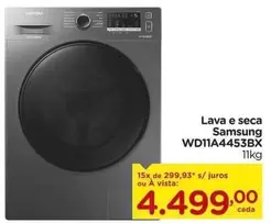 Oferta de Samsung - Lava E Seca Wd11a4453bx por R$4499 em Carrefour