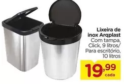 Oferta de De   - Lixeira De Inox Arqplast por R$19,99 em Carrefour