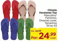 Oferta de Havaianas - Chinelo Top por R$24,99 em Carrefour