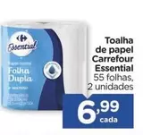 Oferta de Carrefour - Toalha De Papel Essential por R$6,99 em Carrefour