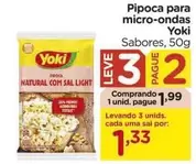 Oferta de Yoki - Pipoca Para Micro-ondas por R$1,99 em Carrefour