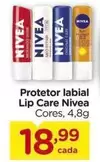 Oferta de Nivea - Protetor Labial Lip Care por R$18,99 em Carrefour