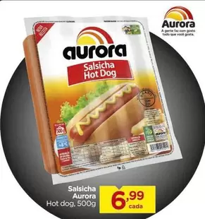 Oferta de Aurora - Salsicha por R$6,99 em Carrefour