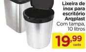 Oferta de De   - Lixeira De Inox Para Escritorio Arqplast por R$19,99 em Carrefour