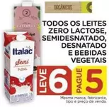 Oferta de Italac - Todos Os Leites Zero Lactose, Semidesnatado, Desnatado E Bebidas Vegetais em Carrefour